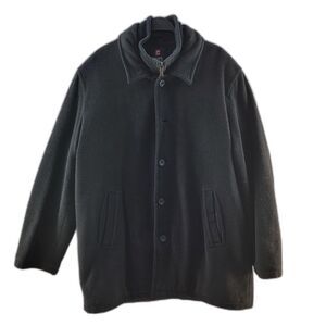 Vintage CHAPS Wool Coat Breathable Single Breasted Men's Size L - Flawed